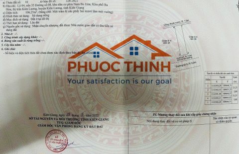 BÁN ĐẤT KHU DÂN CƯ NAM BA HÒN – GẦN KHU HÀNH CHÍNH HUYỆN KIÊN LƯƠNG